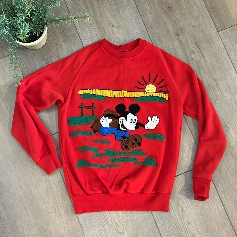RARE VINTAGE MICKEY SWEATSHIRT 1980s EXCELLENT CONDITION SIZE SMALL/XSMALL